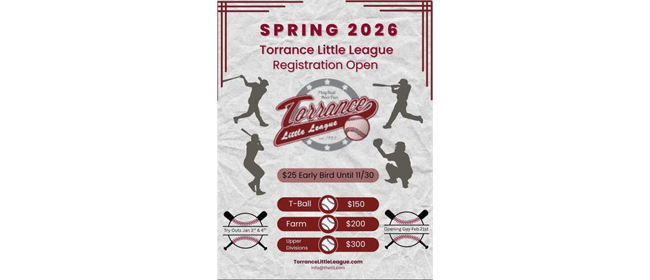SPRING 2026 REGISTRATION NOW OPEN!